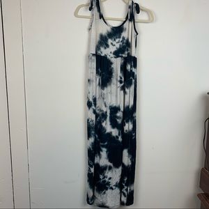 See You Monday Sleeveless Maxi Tie Dye Dress